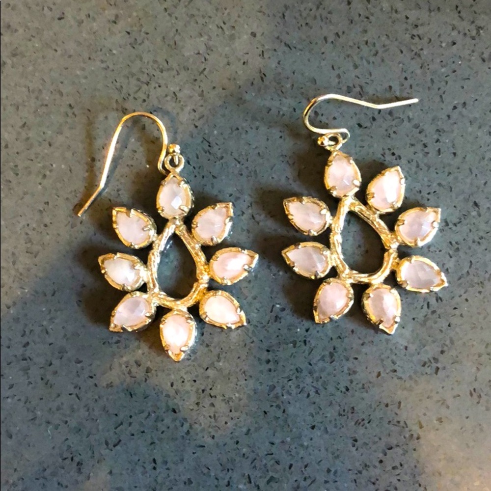 Pink stone earrings